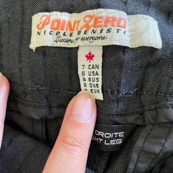 Pull-on Point Zero Black Striped Dress Pants - Picture 3 of 3